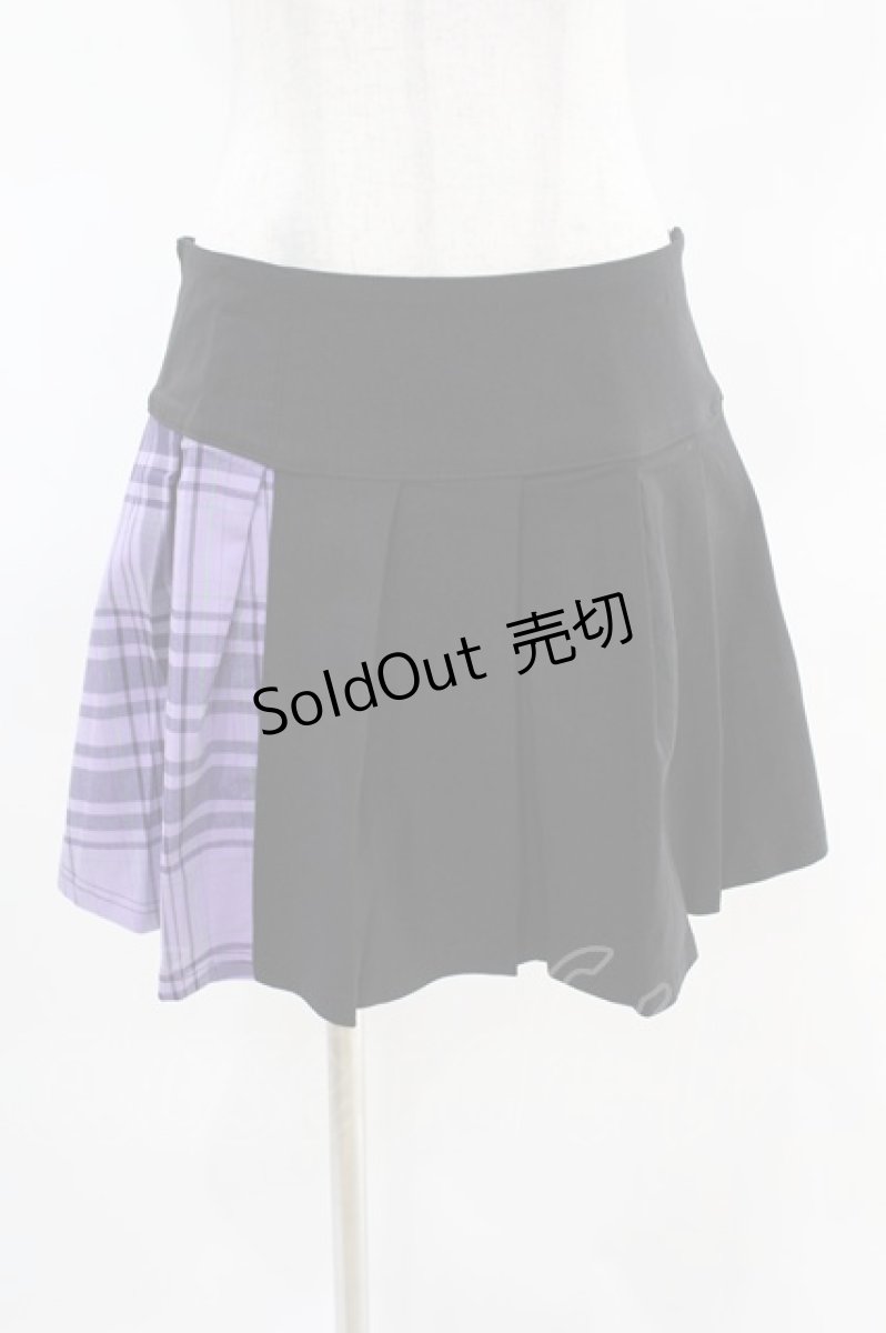 画像1: KILL STAR / CATTLE PLEATED SKIRT M ブラック/ライラックタータン H-25-04-02-1009-SL-SK-KB-ZS (1)