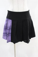KILL STAR / CATTLE PLEATED SKIRT M ブラック/ライラックタータン H-25-04-02-1009-SL-SK-KB-ZH