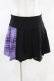 画像1: KILL STAR / CATTLE PLEATED SKIRT M ブラック/ライラックタータン H-25-04-02-1009-SL-SK-KB-ZH (1)