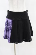 KILL STAR / CATTLE PLEATED SKIRT S ブラック/ライラックタータン H-25-04-02-1011-SL-SK-KB-ZH