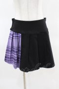 KILL STAR / CATTLE PLEATED SKIRT S ブラック/ライラックタータン H-25-04-02-1012-SL-SK-KB-ZH
