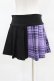 画像2: KILL STAR / CATTLE PLEATED SKIRT S ブラック/ライラックタータン H-25-04-02-1012-SL-SK-KB-ZH (2)
