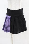 KILL STAR / CATTLE PLEATED SKIRT XS ブラック/ライラックタータン H-25-04-02-1014-SL-SK-KB-ZH