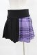 画像2: KILL STAR / CATTLE PLEATED SKIRT XS ブラック/ライラックタータン H-25-04-02-1014-SL-SK-KB-ZH (2)