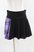 KILL STAR / CATTLE PLEATED SKIRT XS ブラック/ライラックタータン H-25-04-02-1015-SL-SK-KB-ZH