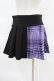 画像2: KILL STAR / CATTLE PLEATED SKIRT XS ブラック/ライラックタータン H-25-04-02-1015-SL-SK-KB-ZH (2)