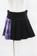 KILL STAR / CATTLE PLEATED SKIRT XS ブラック/ライラックタータン H-25-04-02-1016-SL-SK-KB-ZH