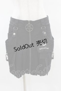 画像1: KILL STAR / GEIGER ZIP MINI SKIRT S ブラック H-25-04-02-1021-SL-SK-KB-ZH