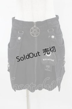 画像1: KILL STAR / GEIGER ZIP MINI SKIRT XS ブラック H-25-04-02-1022-SL-SK-KB-ZH