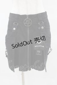 KILL STAR / GEIGER ZIP MINI SKIRT XS ブラック H-25-04-02-1024-SL-SK-KB-ZH