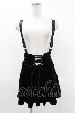 画像1: KILL STAR / ABOLOFT SUSPENDER DRESS SKIRT XS ブラック H-25-04-02-1029-SL-SK-KB-ZH