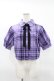 画像1: KILL STAR / HAYEE RIBBON SHIRT L ライラックタータン H-25-04-02-1040-SL-BL-KB-ZH (1)