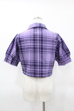 画像2: KILL STAR / HAYEE RIBBON SHIRT L ライラックタータン H-25-04-02-1040-SL-BL-KB-ZH