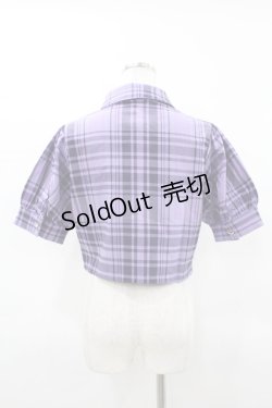 画像2: KILL STAR / HAYEE RIBBON SHIRT L ライラックタータン H-25-04-02-1040-SL-BL-KB-ZH