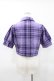 画像2: KILL STAR / HAYEE RIBBON SHIRT L ライラックタータン H-25-04-02-1040-SL-BL-KB-ZH (2)