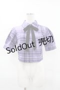 KILL STAR / HAYEE RIBBON SHIRT XS ライラックタータン H-25-04-02-1042-SL-BL-KB-ZH
