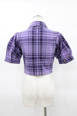 画像2: KILL STAR / HAYEE RIBBON SHIRT XS ライラックタータン H-25-04-02-1042-SL-BL-KB-ZH