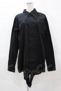 KILL STAR /OOD KIN LONGLINE SHIRT S 黒 H-25-04-02-1043-SL-BL-KB-ZH