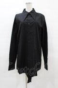KILL STAR /OOD KIN LONGLINE SHIRT S 黒 H-25-04-02-1044-SL-BL-KB-ZH