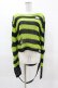 画像1: KILL STAR / SLUGS N' SNAILS KNIT SWEATER L 黒×黄緑 H-25-04-02-1045-SL-TO-KB-ZH (1)