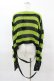 画像2: KILL STAR / SLUGS N' SNAILS KNIT SWEATER L 黒×黄緑 H-25-04-02-1045-SL-TO-KB-ZH (2)