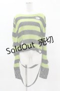 KILL STAR / SLUGS N' SNAILS KNIT SWEATER L 黒×黄緑 H-25-04-02-1046-SL-TO-KB-ZH