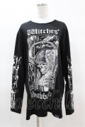 KILL STAR / WITCHES' SABBATH LONG SLEEVE TOP XL 黒 H-25-04-02-1049-SL-TO-KB-ZH