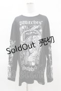 KILL STAR / WITCHES' SABBATH LONG SLEEVE TOP XL 黒 H-25-04-02-1049-SL-TO-KB-ZH