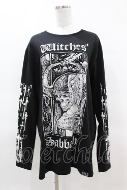 画像1: KILL STAR / WITCHES' SABBATH LONG SLEEVE TOP XL 黒 H-25-04-02-1049-SL-TO-KB-ZH