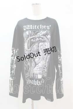 画像1: KILL STAR / WITCHES' SABBATH LONG SLEEVE TOP XL 黒 H-25-04-02-1049-SL-TO-KB-ZH