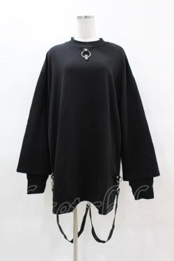 画像1: KILL STAR / FLAYER SWEAT SHIRT XS ブラック H-25-04-02-1050-SL-TO-KB-ZH