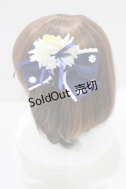 画像2: BABY,THE STARS SHINE BRIGHT / Cheerful Flowerリボンバレッタ  ネイビー H-25-04-02-065-BA-AC-NS-ZH