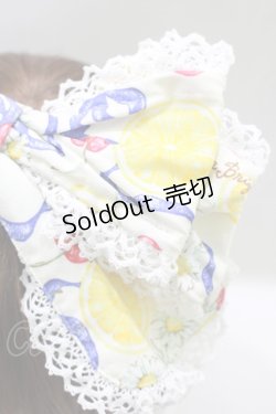 画像2: BABY,THE STARS SHINE BRIGHT / Cheerful Lemon柄カチューシャ  生成り×紺 H-25-04-02-067-BA-AC-NS-ZH