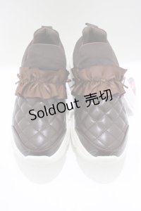 m petit by misako / AMキティリボンスニーカー L ブラウン H-25-04-02-075-LO-SH-NS-ZH