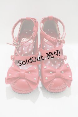 画像1: Angelic Pretty / 宝石リボンシューズ S レッド H-25-04-02-081-AP-SH-NS-ZH