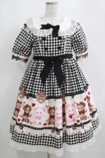 画像1: BABY,THE STARS SHINE BRIGHT / くみゃちゃんのSweet Heart Check柄ワンピース Free ブラック H-25-04-02-007-BA-OP-NS-ZH (1)