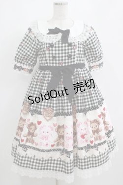 画像1: BABY,THE STARS SHINE BRIGHT / くみゃちゃんのSweet Heart Check柄ワンピース Free ブラック H-25-04-02-007-BA-OP-NS-ZH