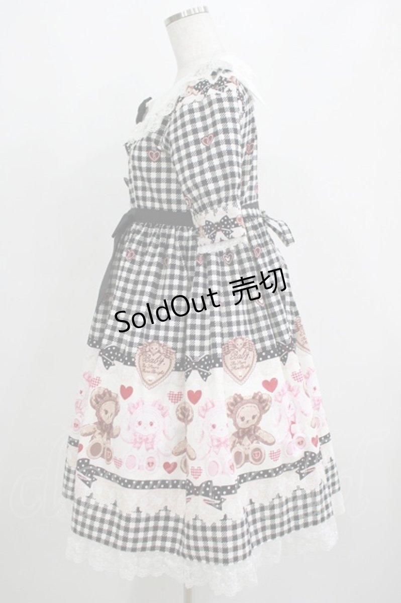 画像2: BABY,THE STARS SHINE BRIGHT / くみゃちゃんのSweet Heart Check柄ワンピース Free ブラック H-25-04-02-007-BA-OP-NS-ZH (2)