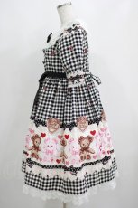 画像2: BABY,THE STARS SHINE BRIGHT / くみゃちゃんのSweet Heart Check柄ワンピース Free ブラック H-25-04-02-007-BA-OP-NS-ZH (2)