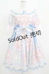 BABY,THE STARS SHINE BRIGHT / Ruban le Lien a la mode柄ワンピース Free ピンク×サックス H-25-04-02-012-BA-OP-NS-ZH