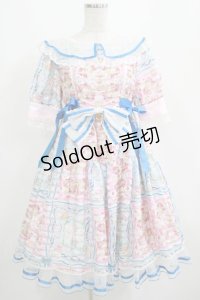 BABY,THE STARS SHINE BRIGHT / Ruban le Lien a la mode柄ワンピース Free ピンク×サックス H-25-04-02-012-BA-OP-NS-ZH