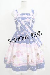 BABY,THE STARS SHINE BRIGHT / Toy's Fluffy Dream柄ジャンパースカートI Free ネイビー H-25-04-02-014-BA-OP-NS-ZH
