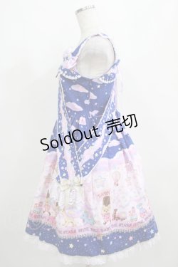画像2: BABY,THE STARS SHINE BRIGHT / Toy's Fluffy Dream柄ジャンパースカートI Free ネイビー H-25-04-02-014-BA-OP-NS-ZH
