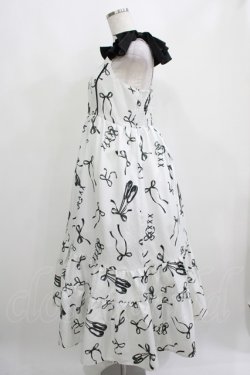画像2: axes femme / トゥシューズ柄リボン付ワンピース Free オフ H-25-04-02-016-AX-OP-NS-ZH
