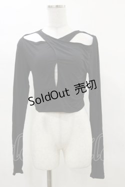 画像1: KILL STAR / ASTERACIE CROP TOP S ブラック H-25-04-03-007-SL-TO-KB-OS