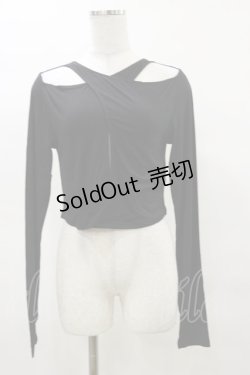 画像1: KILL STAR / ASTERACIE CROP TOP S ブラック H-25-04-03-008-SL-TO-KB-ZI