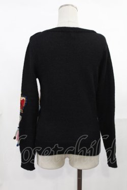 画像2: Jane Marple / おもちゃ編み込みニット  黒 H-25-04-03-1031-JM-TO-KB-ZT030