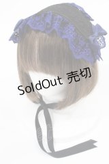 Moi-meme-Moitie / クロスアーチレースヘッドドレス  黒×青 H-25-04-03-1038-MO-AC-KB-ZH