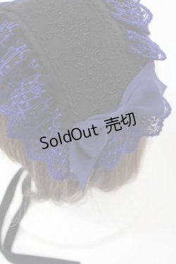 画像2: Moi-meme-Moitie / クロスアーチレースヘッドドレス  黒×青 H-25-04-03-1038-MO-AC-KB-ZH