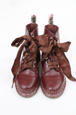 画像1: Dr.Martens （Getta Grip） / 8ホールブーツ 表記消え/約24.5〜25cm チェリーレッド×ホワイトステッチ H-25-04-03-1040-PU-SH-KB-ZH